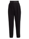 Alexander Wang High-waisted Pleated Tuxedo Trousers In Black