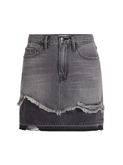 Frame Le Mini Skirt In Acera Rips