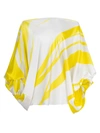 Silvia Tcherassi Women's Bellagio Stretch-silk Kimono Blouse In Lemon Beige