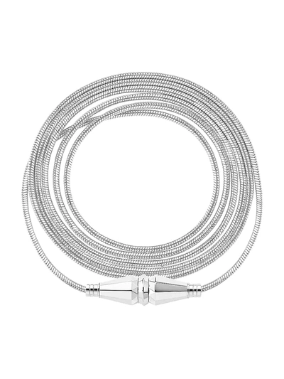 Boucheron Jack De  18k White Gold Long Cable Necklace