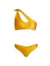 Zimmermann Women's Amelie Two-piece One-shoulder Bikini Set In Mustard