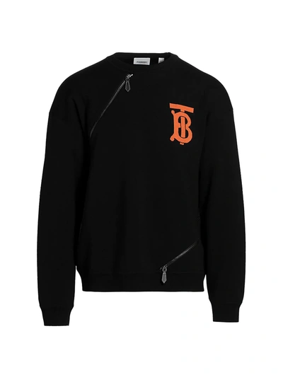 Burberry Pitchford Tb Zip Sweater In Black