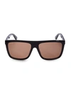 Gucci 59mm Rectangular Injection Sunglasses In Black