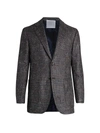 Kiton Men's Cashmere & Silk Houndstooth Sportcoat In Neutral