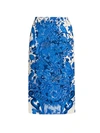 Valentino Women's Wool & Silk Floral Pencil Skirt In Avorio Blue