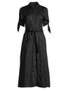 Equipment Women's Irenne Tie-waist Dress In True Black