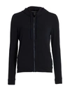 Majestic Hooded Zip-up Sweatshirt In Noir