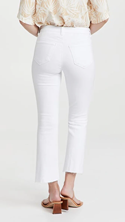 L Agence Kendra High-rise Crop Flare Jeans In Blanc