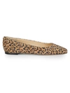 Jimmy Choo Mirele Leopard-print Leather Ballet Flats In Natural