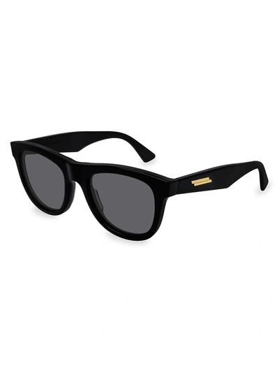 Bottega Veneta 52mm Oval Sunglasses In Black