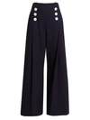 Rosie Assoulin Women's Wide-leg Sailor Pants In Midnight