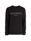 Balmain Men's 3d Effect Logo Sweatshirt In Noir