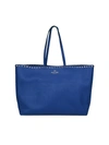 Valentino Garavani Garavani Rockstud Leather Tote In Blue Royal