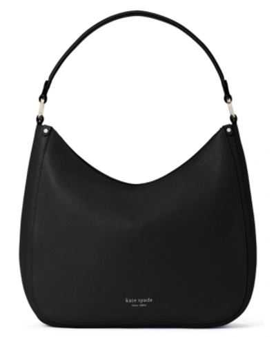 Kate Spade New York Large Leather Hobo In Black