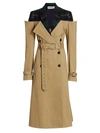 Monse Women's Deconstructed Belted Trench Coat In Khaki Multi