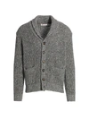 Brunello Cucinelli Men's Donegal Shawl Collar Sweater In Grey