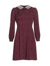 The Marc Jacobs The Berlin Highneck Dress In Burgundy