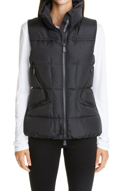 Moncler Atka Water Resistant Down Puffer Vest In Black