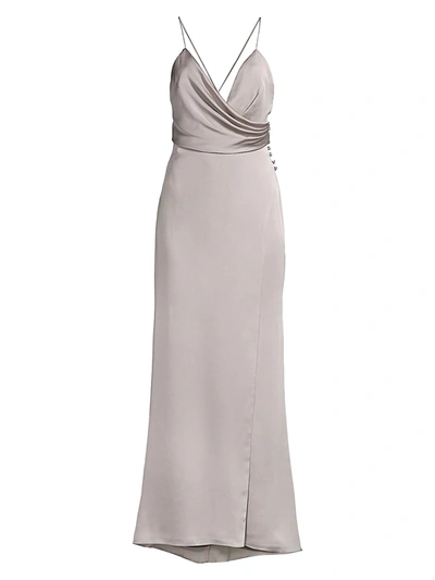 Fame And Partners The Ferne Column Dress In Antique Silver