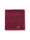 Ermenegildo Zegna Men's Medallion Silk Pocket Square In Red