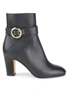 Jimmy Choo Blanka Leather Ankle Boots In Black