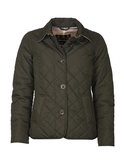 Barbour Women's Forth Quilt Jacket In Sage Oatmeal Tartan