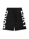 Burberry Fawnley Logo Drawstring Shorts In Black