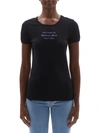 Helmut Lang Women's Logo Slim-fit T-shirt In Basalt Black