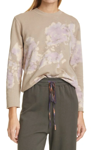 Raquel Allegra Women's Tie-dye Sweatshirt In Lilac Tie Dye