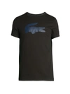 Lacoste Men's Crocodile Graphic T-shirt In Black Cosmic