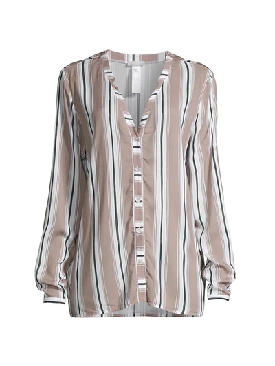 Hanro Women's Sleep & Lounge Striped Pajama Top In Marble Stripe