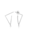 Roberto Coin Women's Diamond Classic 18k White Gold & Diamond Triangular Drop Earrings