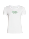 Helmut Lang Women's Logo Slim-fit T-shirt In Chalk White
