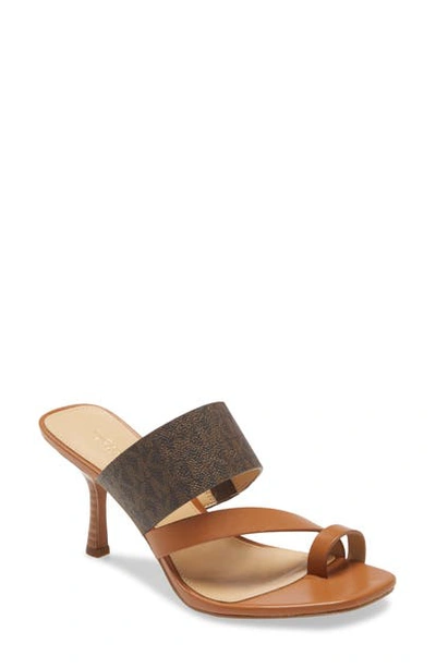 Michael Michael Kors Women's Tanner Logo Leather Mules In Acorn