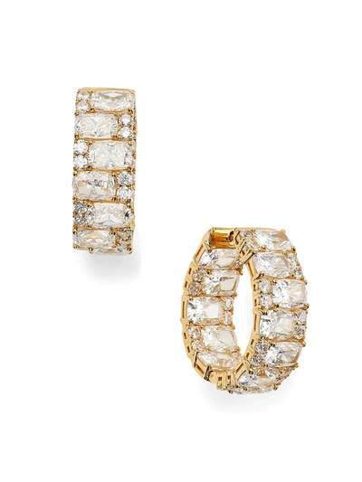 Adriana Orsini 18k Goldplated & Cubic Zirconia Inside-out Hoop Earrings