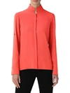 Akris Women's Stand Collar Silk Blouse In Camelia