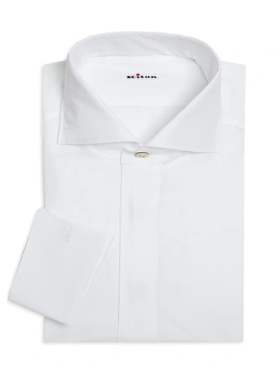 Kiton Contemporary-fit French Cuff Dress Shirt In White