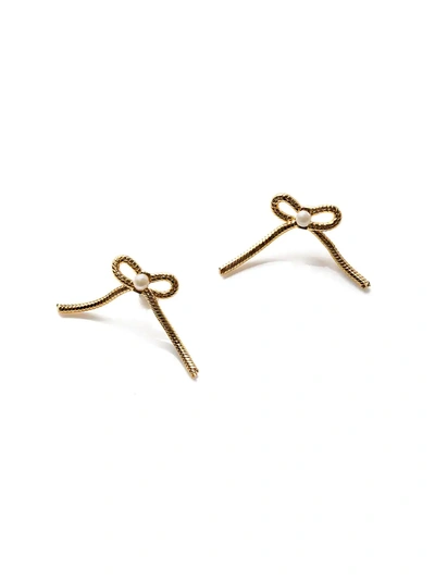 Lele Sadoughi Bow Stud Earrings In Gold