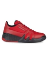 Giuseppe Zanotti Low-top Leather Sneakers In Red