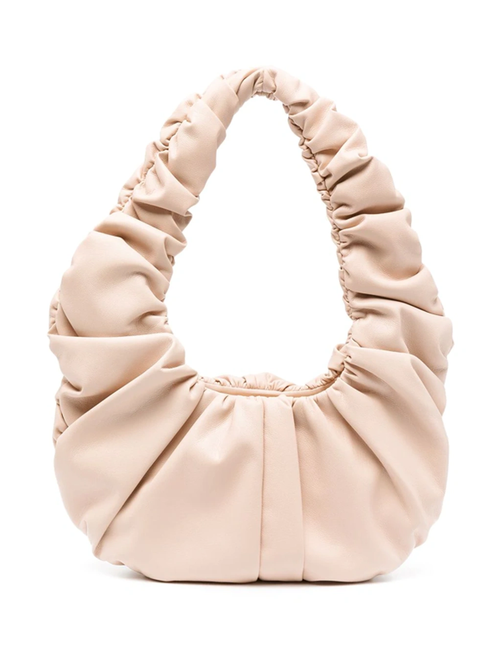 Nanushka Anja Ruched Vegan-leather Shoulder Bag In Pink