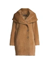 Sofia Cashmere Cocoon Coat In Camel
