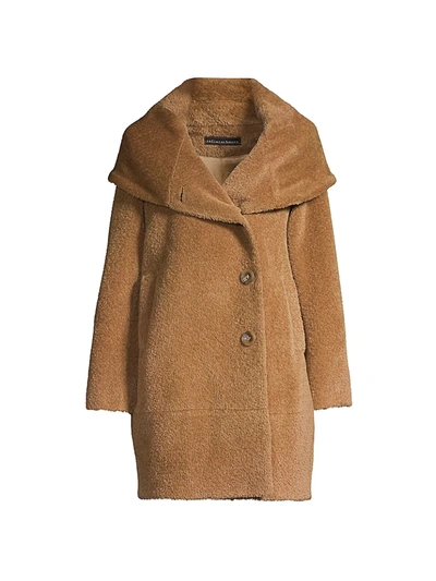 Sofia Cashmere Cocoon Coat In Camel