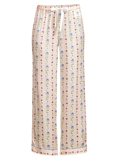 Morgan Lane Chantal Floral Pants In Soft Pink