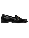 Michael Michael Kors Women's Finley Crinkle Leather Loafers In Black