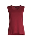 Misook Classic Knit Scoopneck Tank In Madeira