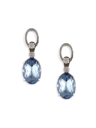 Dannijo Women's Loewy Swarovski Crystal Drop Earrings In Blue