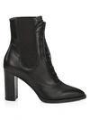 Gianvito Rossi Women's Dresda Lace-up Leather Chelsea Boots In Black