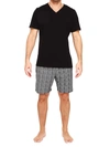 Hom Vincent 2-piece T-shirt & Shorts Pajama Set In Black