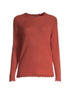 Minnie Rose Distressed Cashmere Sweater In Clay