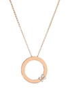 Roberto Coin Women's Love In Verona 18k Rose Gold & Diamond Flower Circle Of Life Pendant Necklace